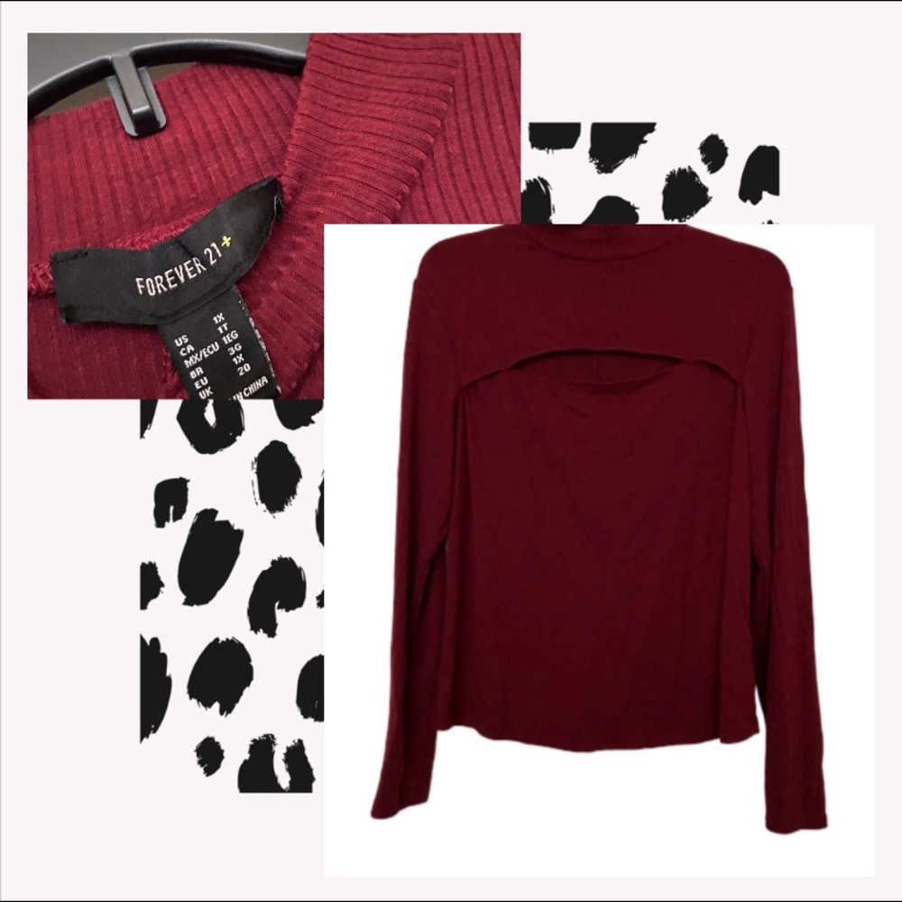 Forever 21 Ribbed Turtleneck Top